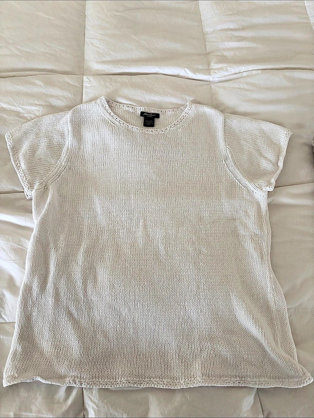 Eddie Bauer Knit Short Sleeve Sweater XL Like New
